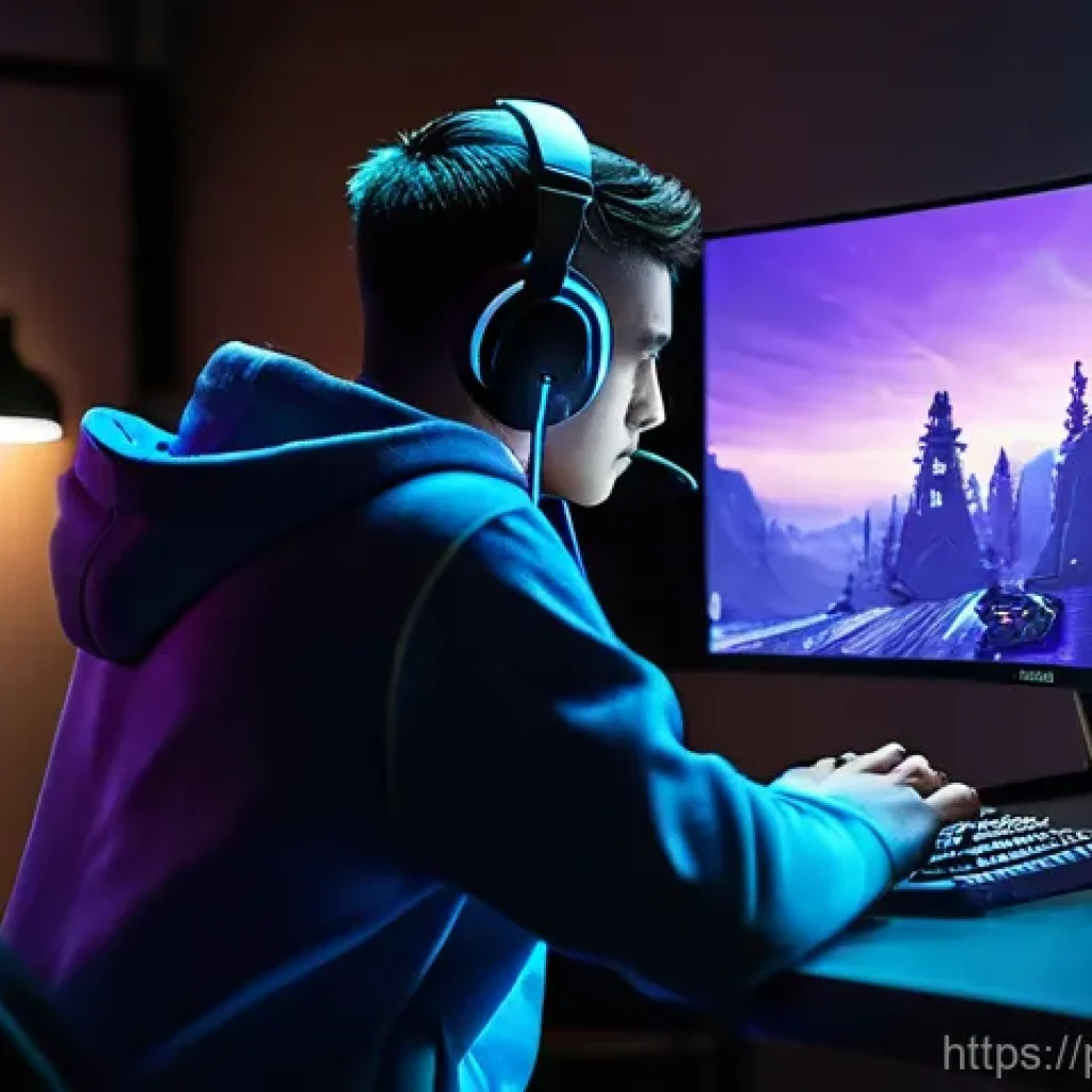 게이밍 키보드의 매크로 설정 팁 - **Prompt 1: The Apex Gamer's Flow State**
A highly focused young adult gamer, gender-neutral, we...