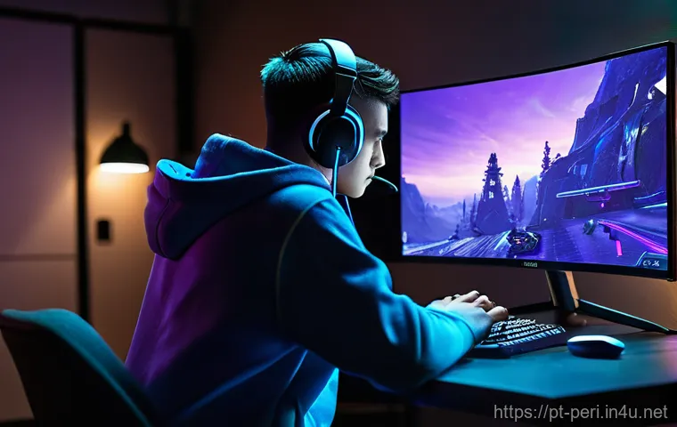 게이밍 키보드의 매크로 설정 팁 - **Prompt 1: The Apex Gamer's Flow State**
    A highly focused young adult gamer, gender-neutral, we...