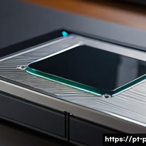 Home 33 외장 하드 드라이브의 충격 방지 기능 - A close-up, high-resolution image of an external hard drive featuring built-in motion sensors and in...