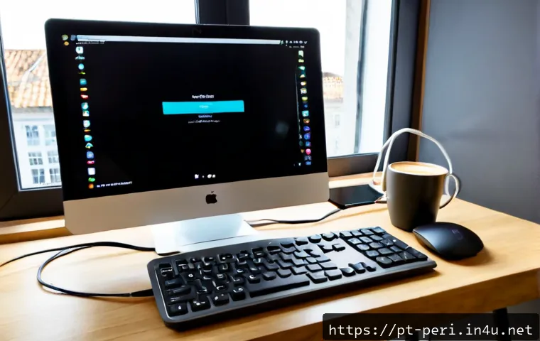 Home 17 USB C 멀티포트 어댑터의 장단점 - Photorealistic Lisbon home office desk, compact unbranded USB-C multiport adapter connecting a slim ...